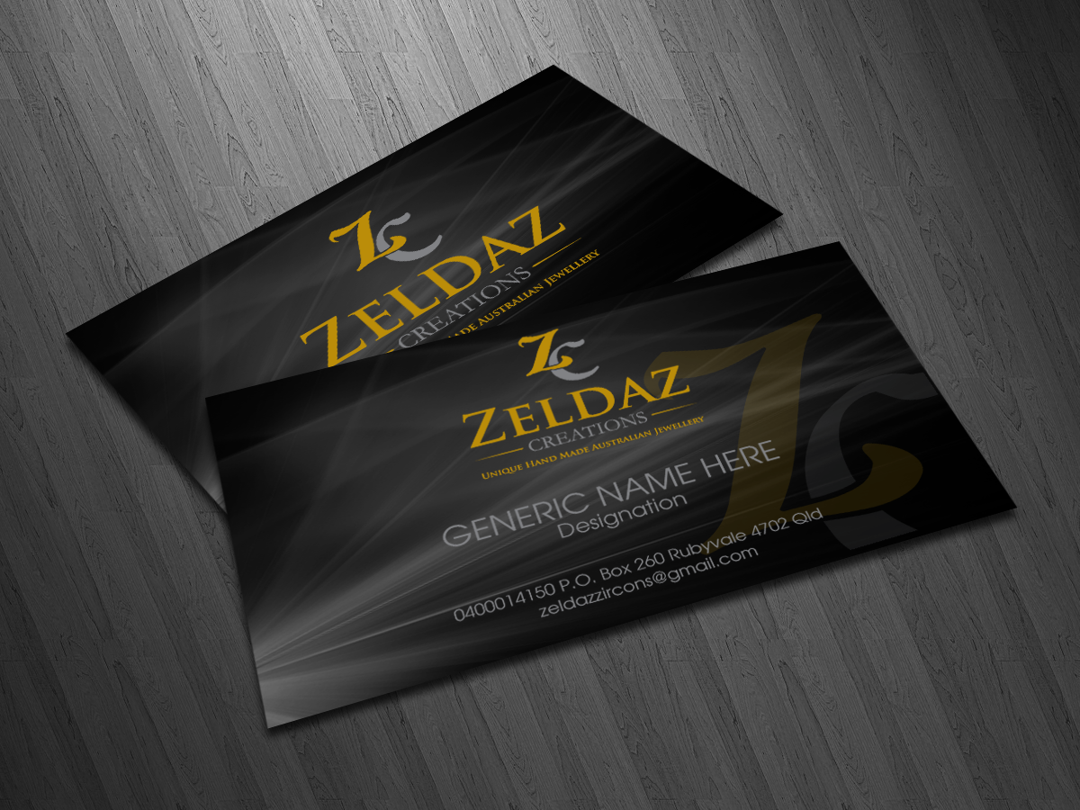 Business Card Design by design supplier for Zeldaz Pty Ltd | Design #2268355