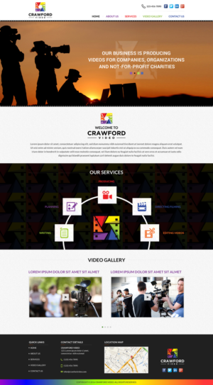 'Crawford Video' - Website Template Design (that I can use in Word Press) | Web-Design von Sbss
