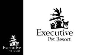 Executive Pet Resort (below illustration) | Logo Design by GeorgeLogoDesign