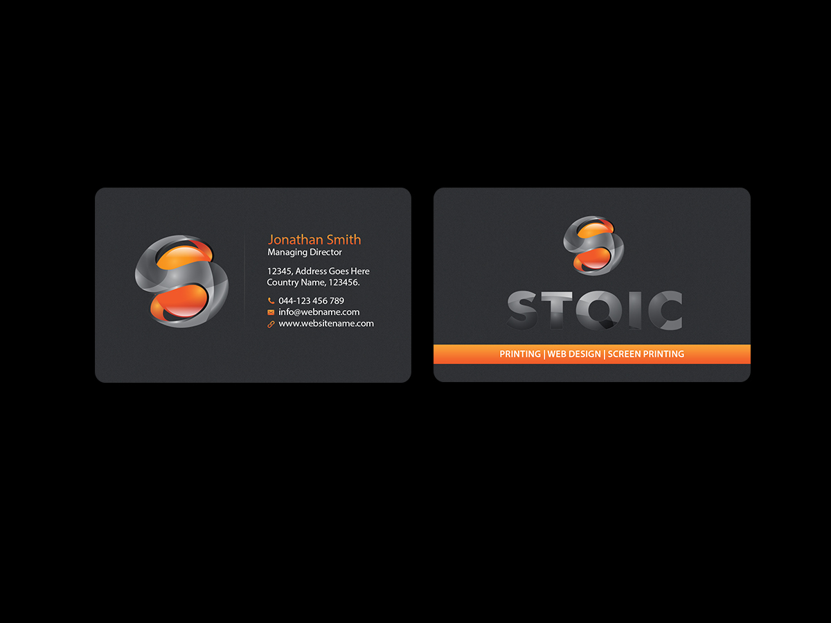 Diseño de Tarjeta de Presentación por Creations Box 2015 para Stoic | Diseño #10735713