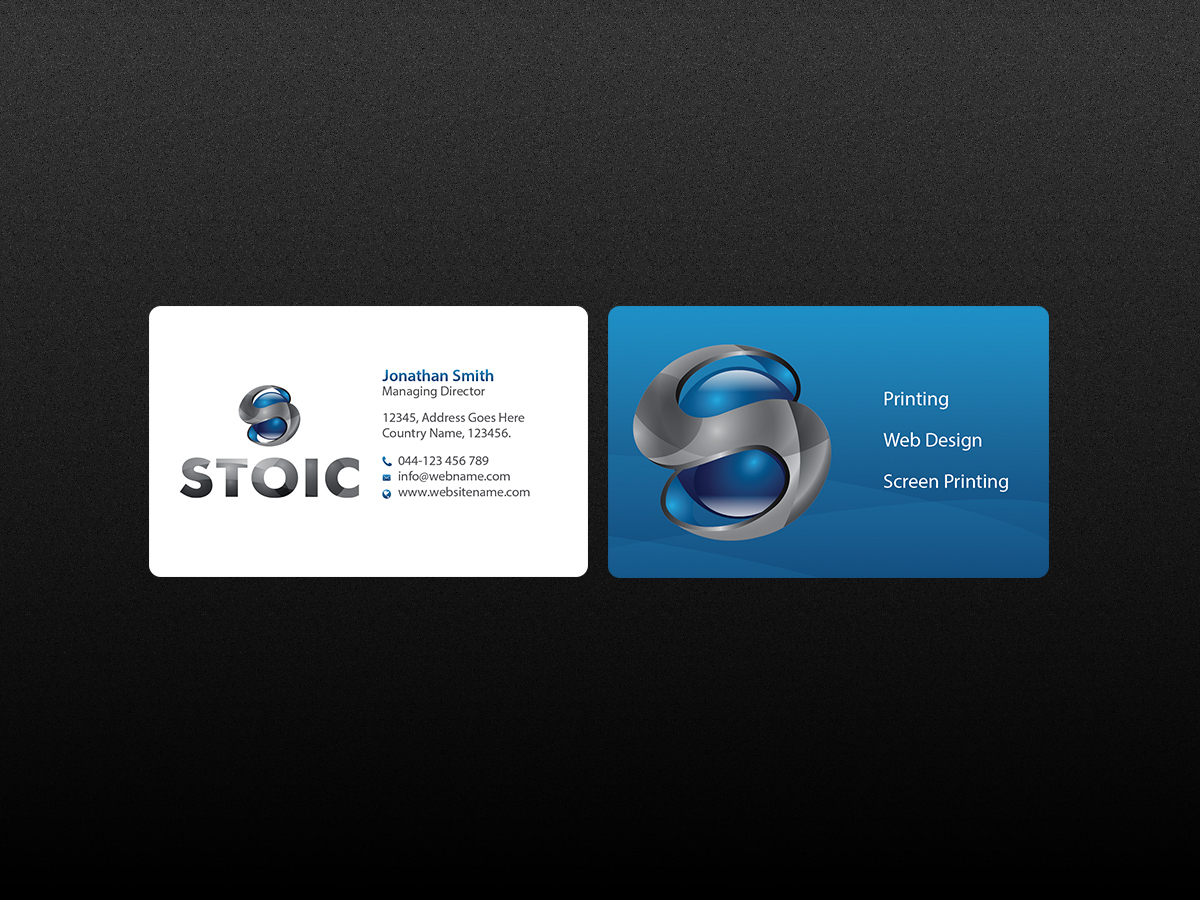 Business Card Design by Creations Box 2015 for Stoic | Design #10735734