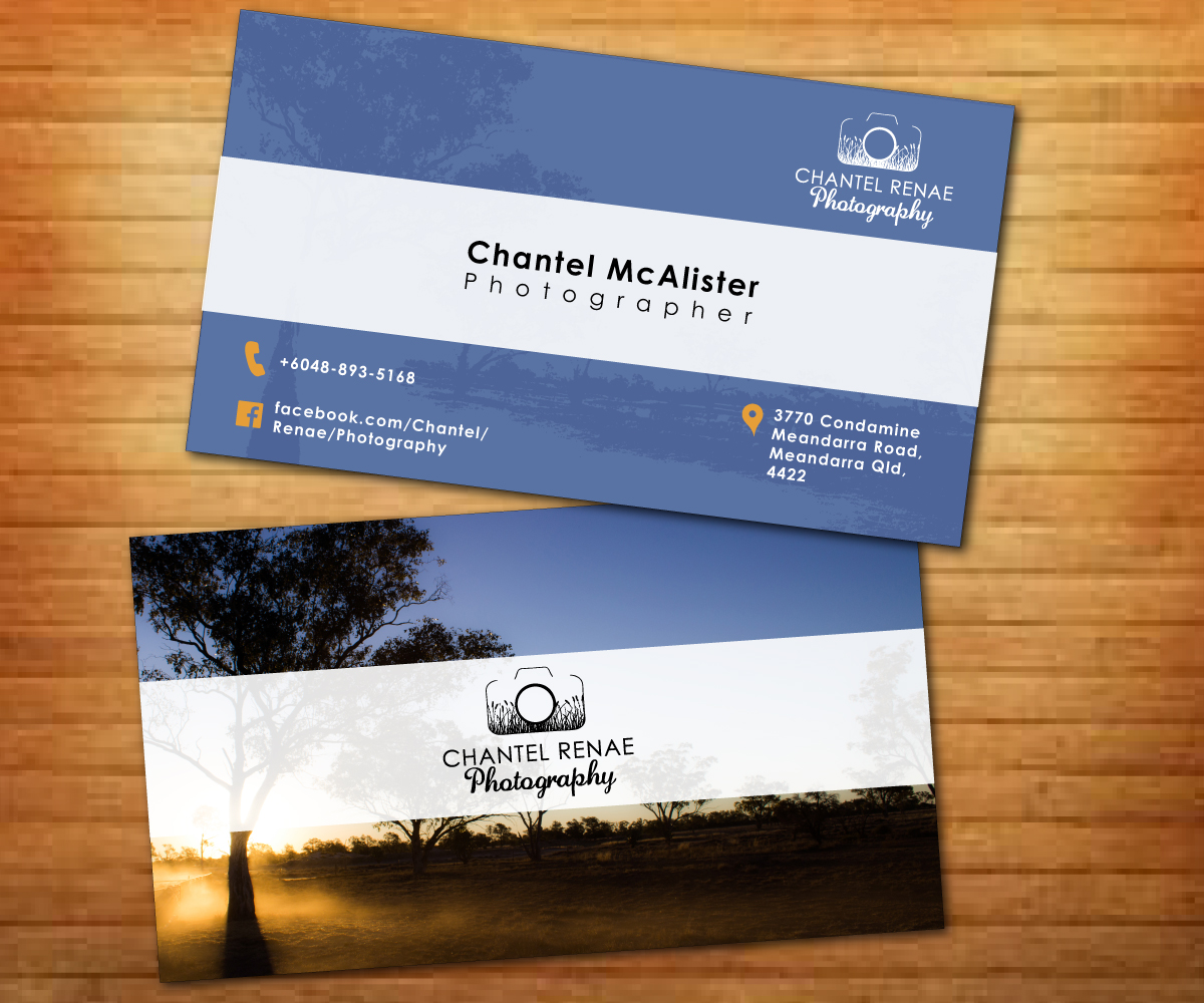 Diseño de Tarjeta de Presentación por Fadzli Razali para Chantel Renae Photographg | Diseño #2264284