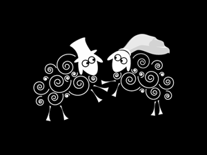 Illustration Design for two sheeps | Illustration Design by Hoopoe