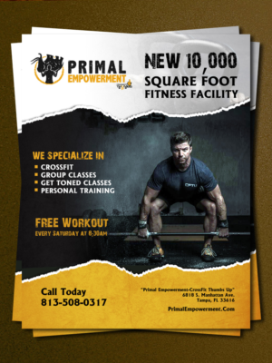 Design de Flyer par debdesign pour PRIMAL EMPOWERMENT HQ | Design : #10780553