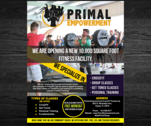 Design de Flyer par Venkat pour PRIMAL EMPOWERMENT HQ | Design #10767637