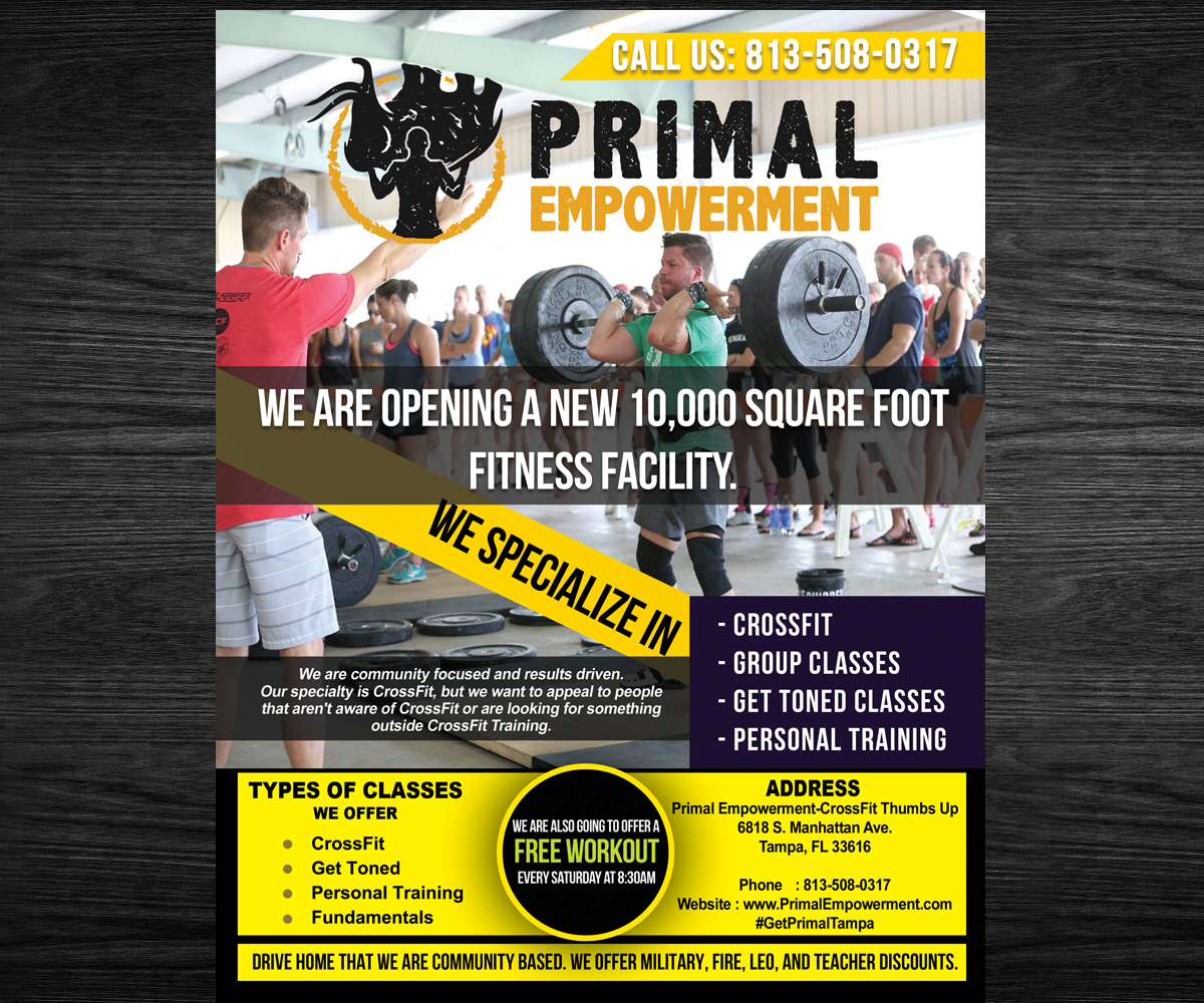 Flyer Design by Venkat for PRIMAL EMPOWERMENT HQ | Design #10767852
