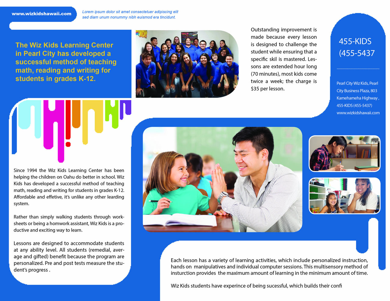 Design de Brochure par iTech Graphics pour Wiz Kids | Design #10718247