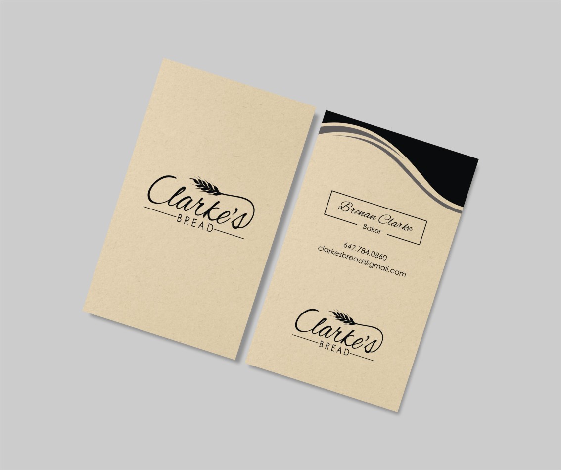 Diseño de Tarjeta de Presentación por INDIAN_Ashok para Clarke's Bread | Diseño #10721431