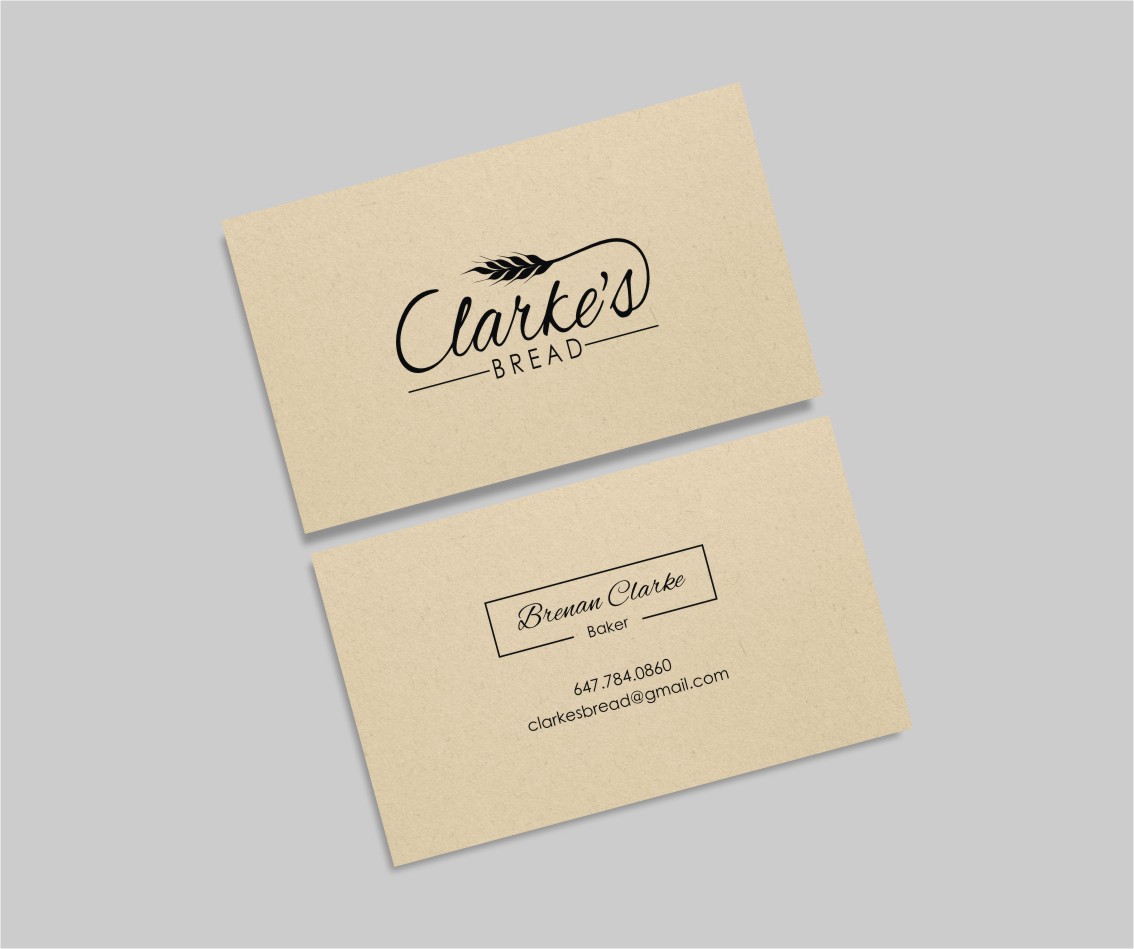Diseño de Tarjeta de Presentación por INDIAN_Ashok para Clarke's Bread | Diseño #10721432