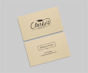 Business Card Design by INDIAN_Ashok for Clarke's Bread | Design: #10721432