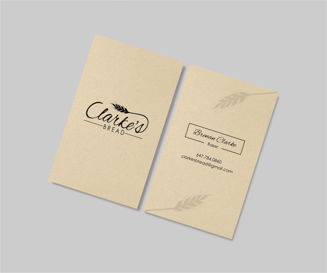 Diseño de Tarjeta de Presentación por INDIAN_Ashok para Clarke's Bread | Diseño #10721434