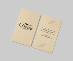 Business Card Design by INDIAN_Ashok for Clarke's Bread | Design: #10721434