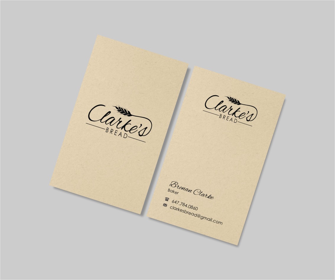 Diseño de Tarjeta de Presentación por INDIAN_Ashok para Clarke's Bread | Diseño #10721435