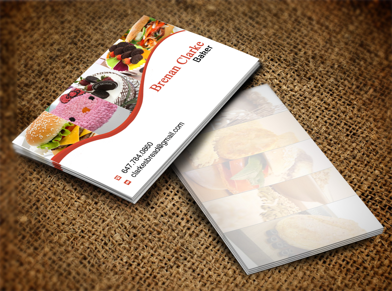 Business Card Design by Lanka Ama for Clarke's Bread | Design #10719689