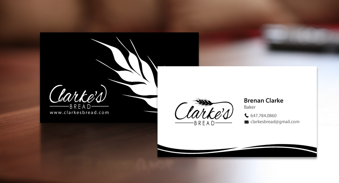 Diseño de Tarjeta de Presentación por chandrayaan.creative para Clarke's Bread | Diseño #10720410