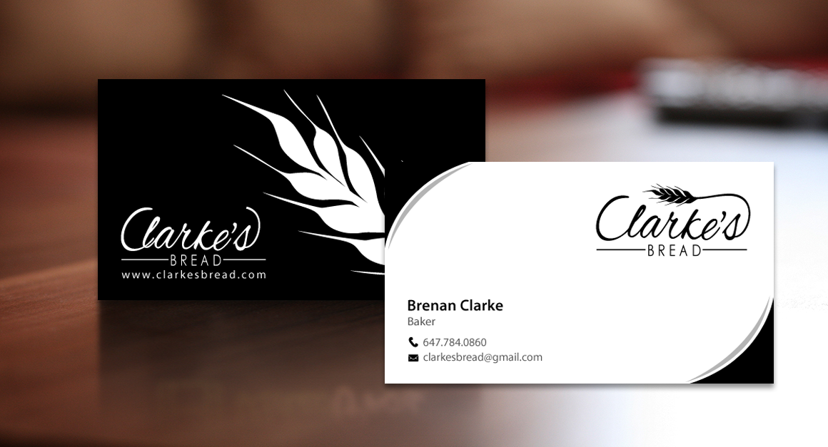 Diseño de Tarjeta de Presentación por chandrayaan.creative para Clarke's Bread | Diseño #10720416