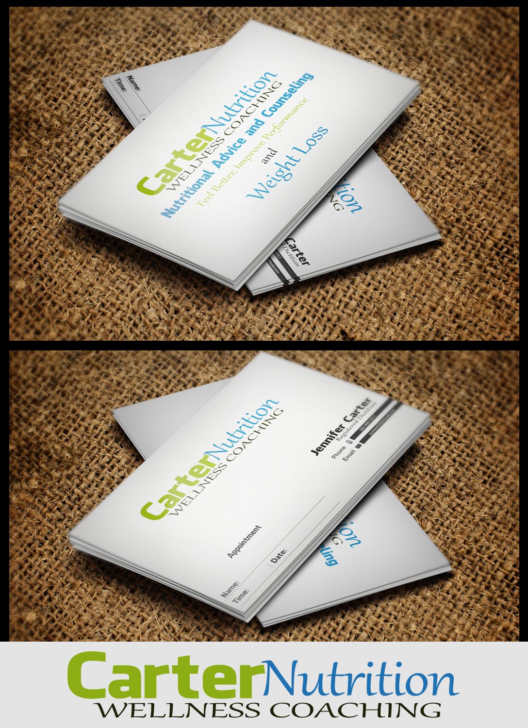 Business Card Design by biili for Carter Nutrition | Design #2247774