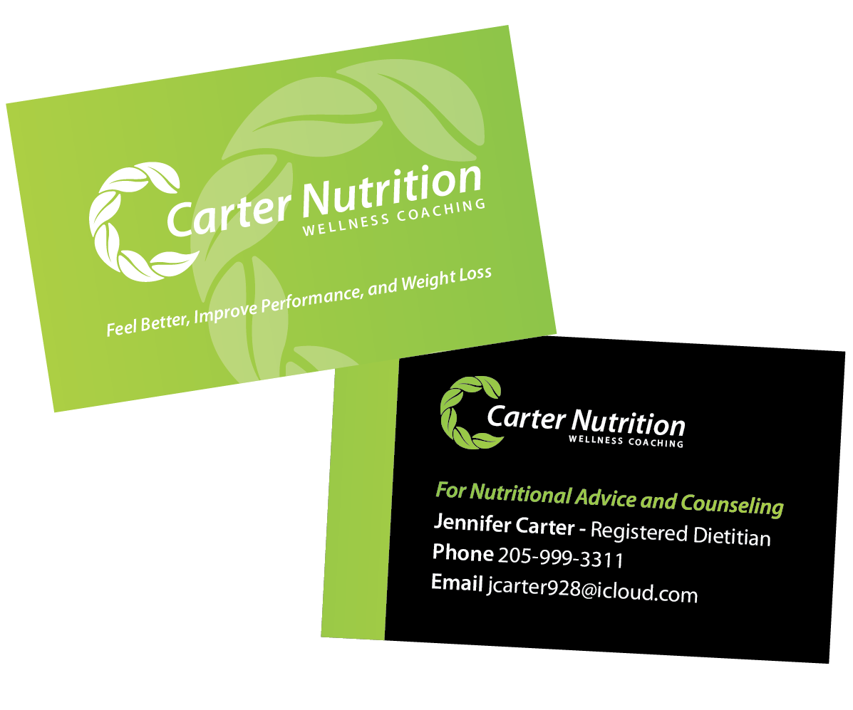 Business Card Design by designedbykyle for Carter Nutrition | Design #2249528