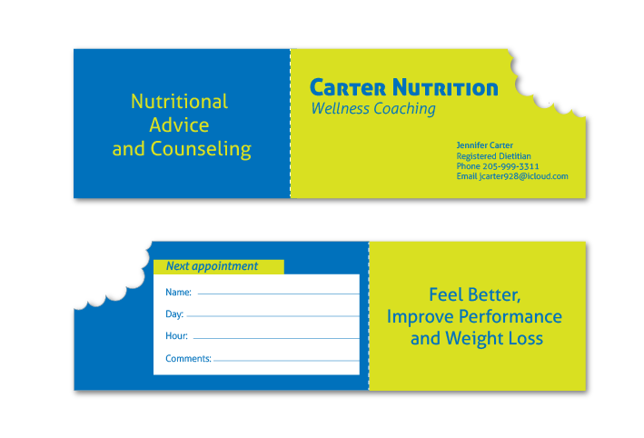 Business Card Design by Rogério Silva for Carter Nutrition | Design #2240300