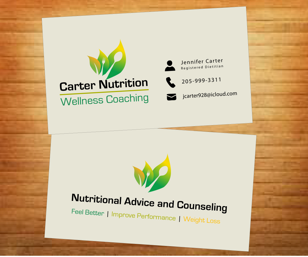 Business Card Design by Fadzli Razali for Carter Nutrition | Design #2258629