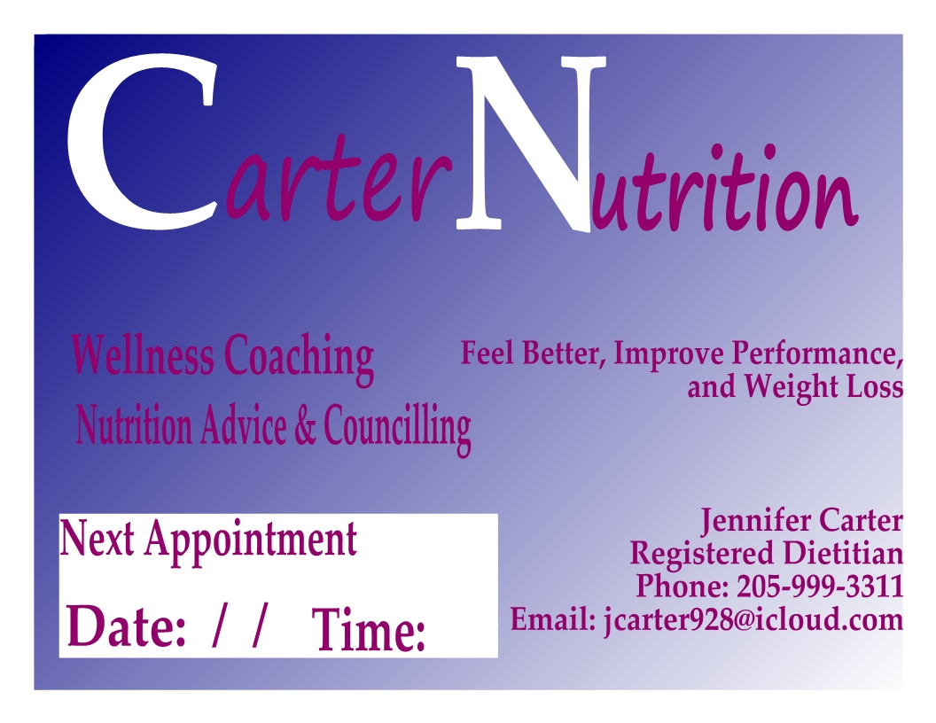 Visitenkarten-Design von enroll2013 für Carter Nutrition | Design #2252018