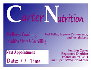 Business Card Design by enroll2013 for Carter Nutrition | Design: #2252018