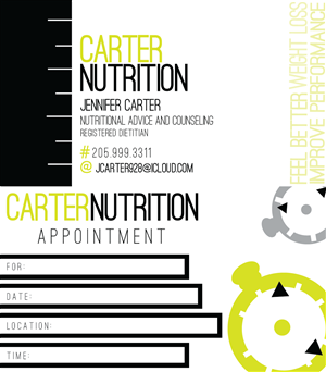Business Card Design by Kirsti VandeVord for Carter Nutrition | Design: #2247978