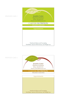 Visitenkarten-Design von aLiEN designs für Carter Nutrition | Design: #2254474