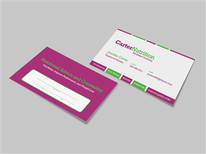 Visitenkarten-Design von diRtY.EMM für Carter Nutrition | Design: #2239853