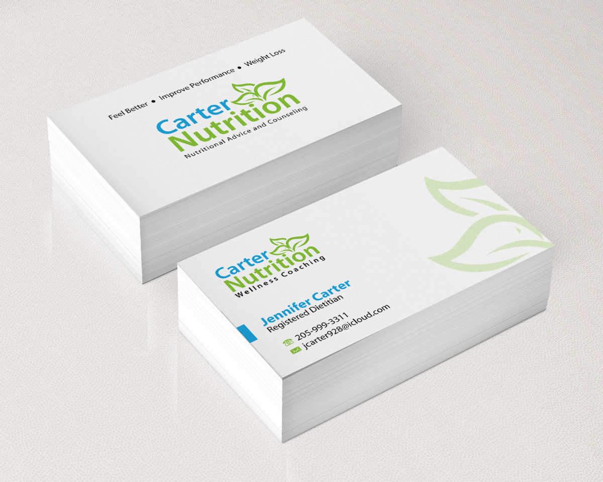 Design de Carte de Visite par navacreative pour Carter Nutrition | Design #2238364