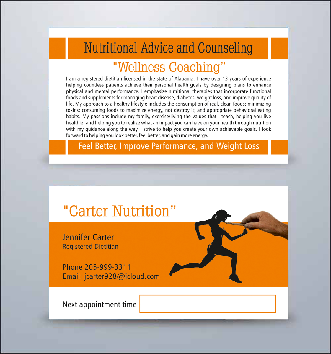 Design de Carte de Visite par dkthedon pour Carter Nutrition | Design #2250671