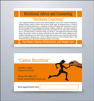 Diseño de Tarjeta de Presentación por dkthedon para Carter Nutrition | Diseño: #2250671