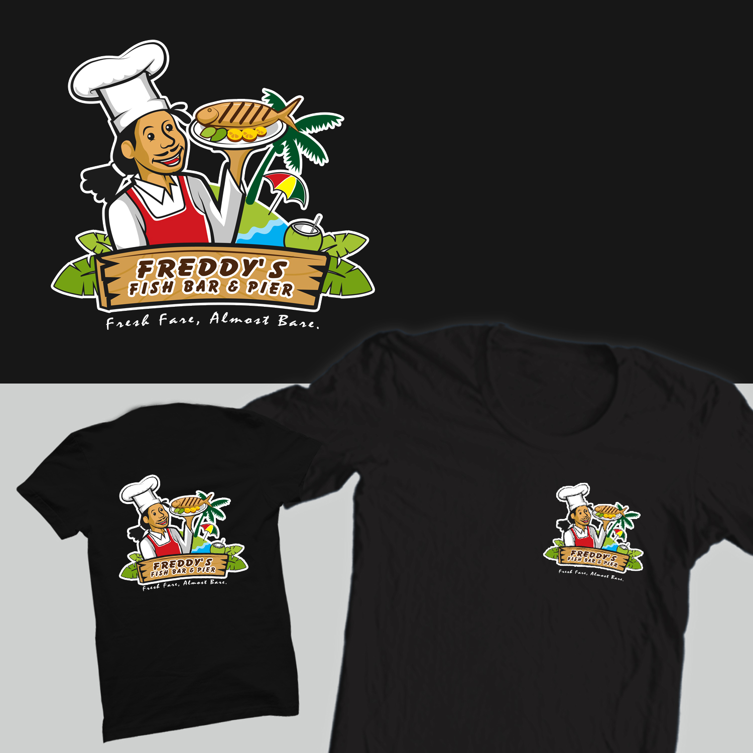 T-shirt Design by  Theliboy for Freddy's Fish Bar & Pier | Design #11371166