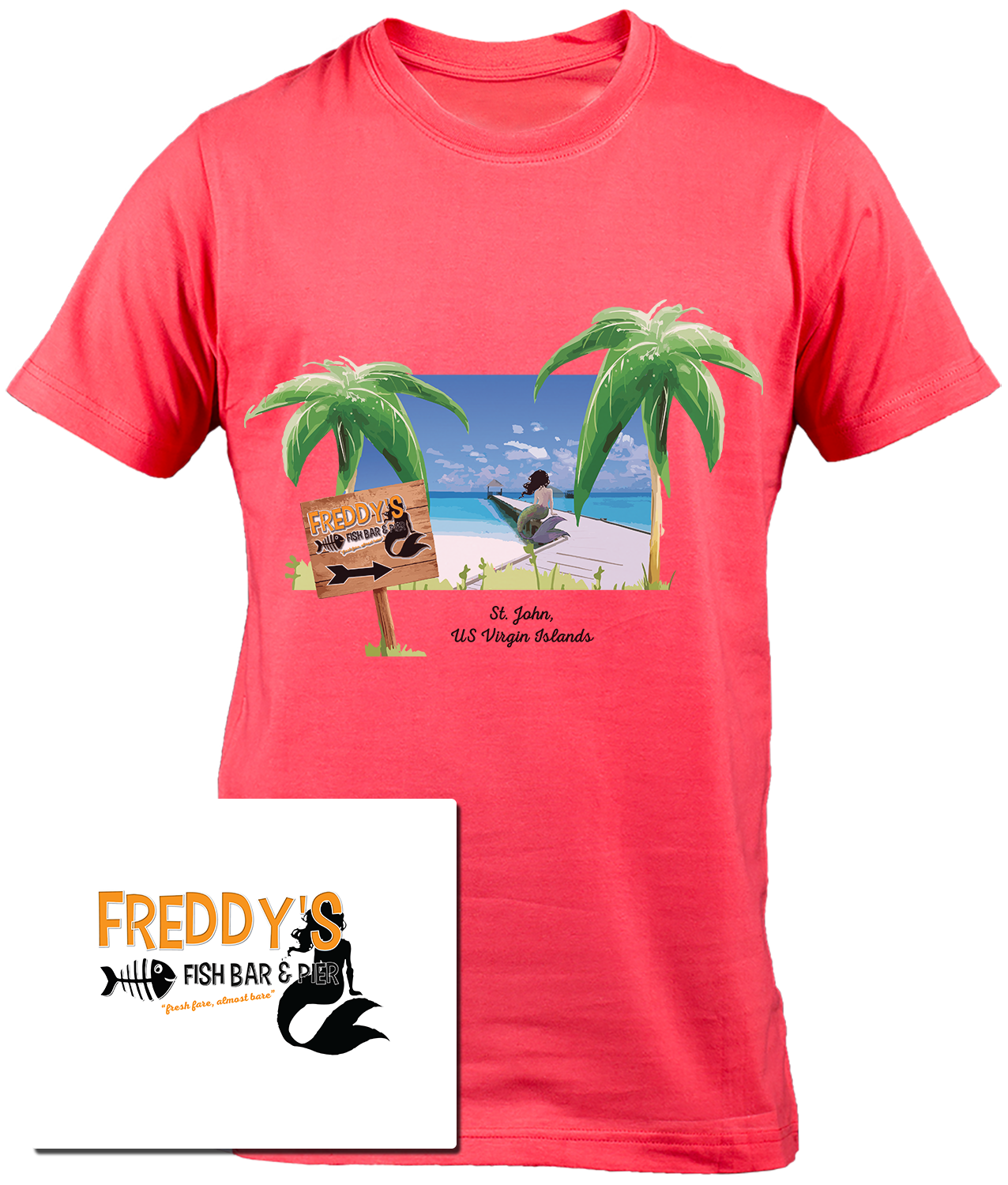 T-Shirt-Design von Sophie DL für Freddy's Fish Bar & Pier | Design #11375759
