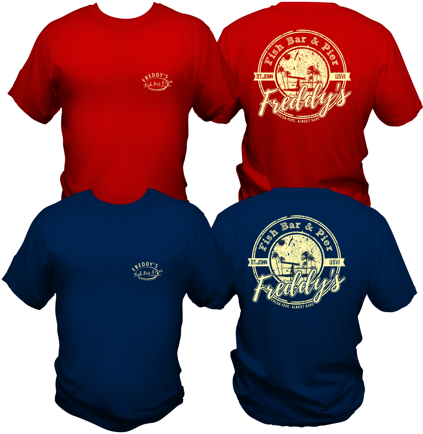 T-shirt Design by bacujkov for Freddy's Fish Bar & Pier | Design #11372140