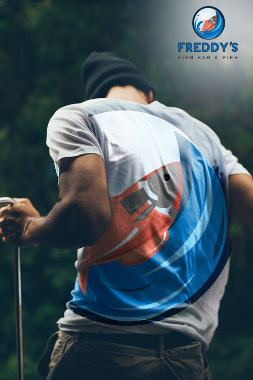 T-shirt Design by Macaw for Freddy's Fish Bar & Pier | Design #11346765