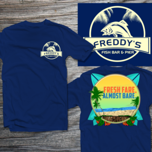 T-shirt Design by Eral Besoña for Freddy's Fish Bar & Pier | Design: #11322699