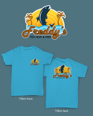 T-shirt Design by TAHAZ for Freddy's Fish Bar & Pier | Design: #11388661