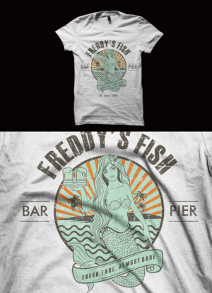 T-shirt Design by a.o.d for Freddy's Fish Bar & Pier | Design: #11524108