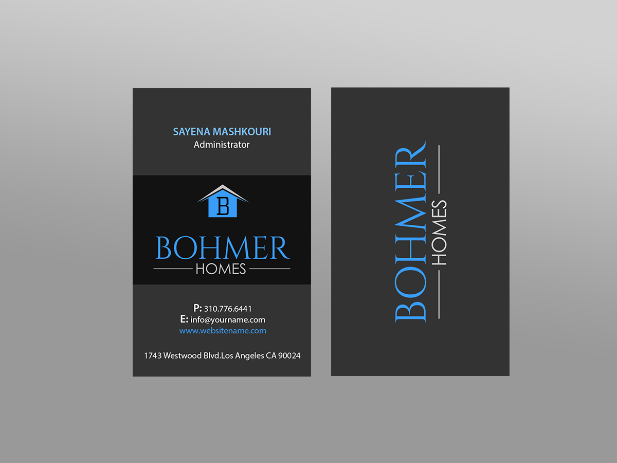 Card Design by Creations Box 2015 for Bohmer Homes and Renovations  | Design #12517646