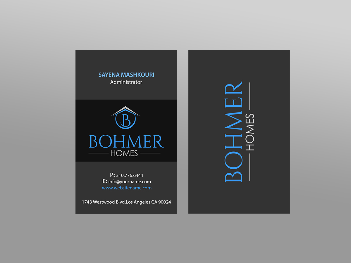 Card Design by Creations Box 2015 for Bohmer Homes and Renovations  | Design #12517647