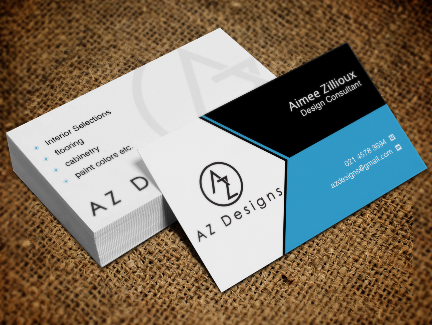 Business Card Design by Lanka Ama for AZ Designs | Design #10727221