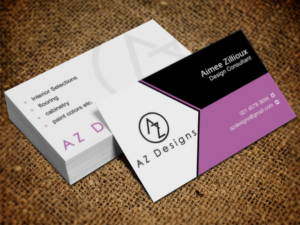 Business Card Design by Lanka Ama for AZ Designs | Design: #10727222
