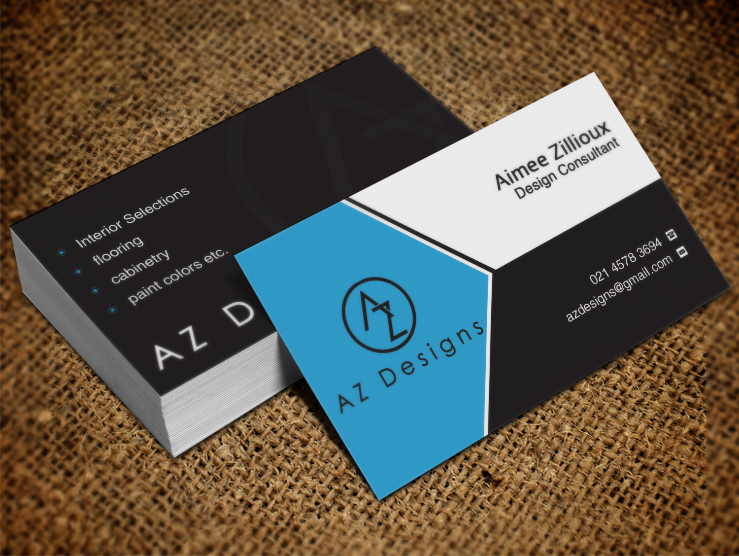 Business Card Design by Lanka Ama for AZ Designs | Design #10727223