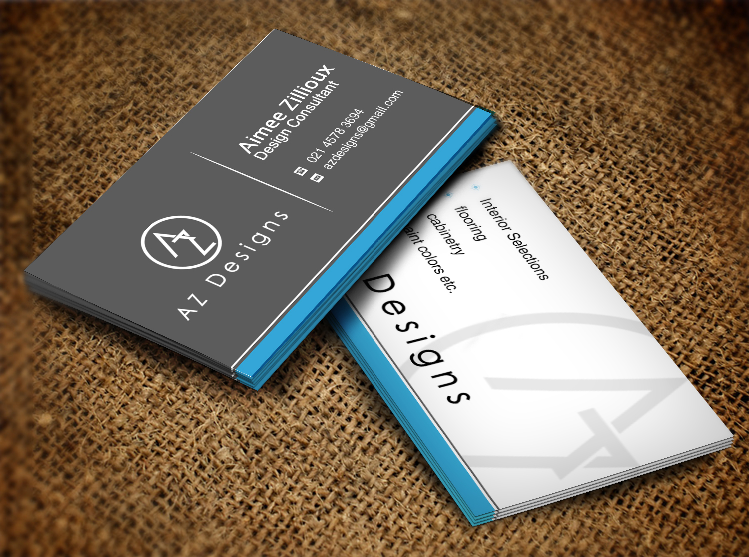 Business Card Design by Lanka Ama for AZ Designs | Design #10727227