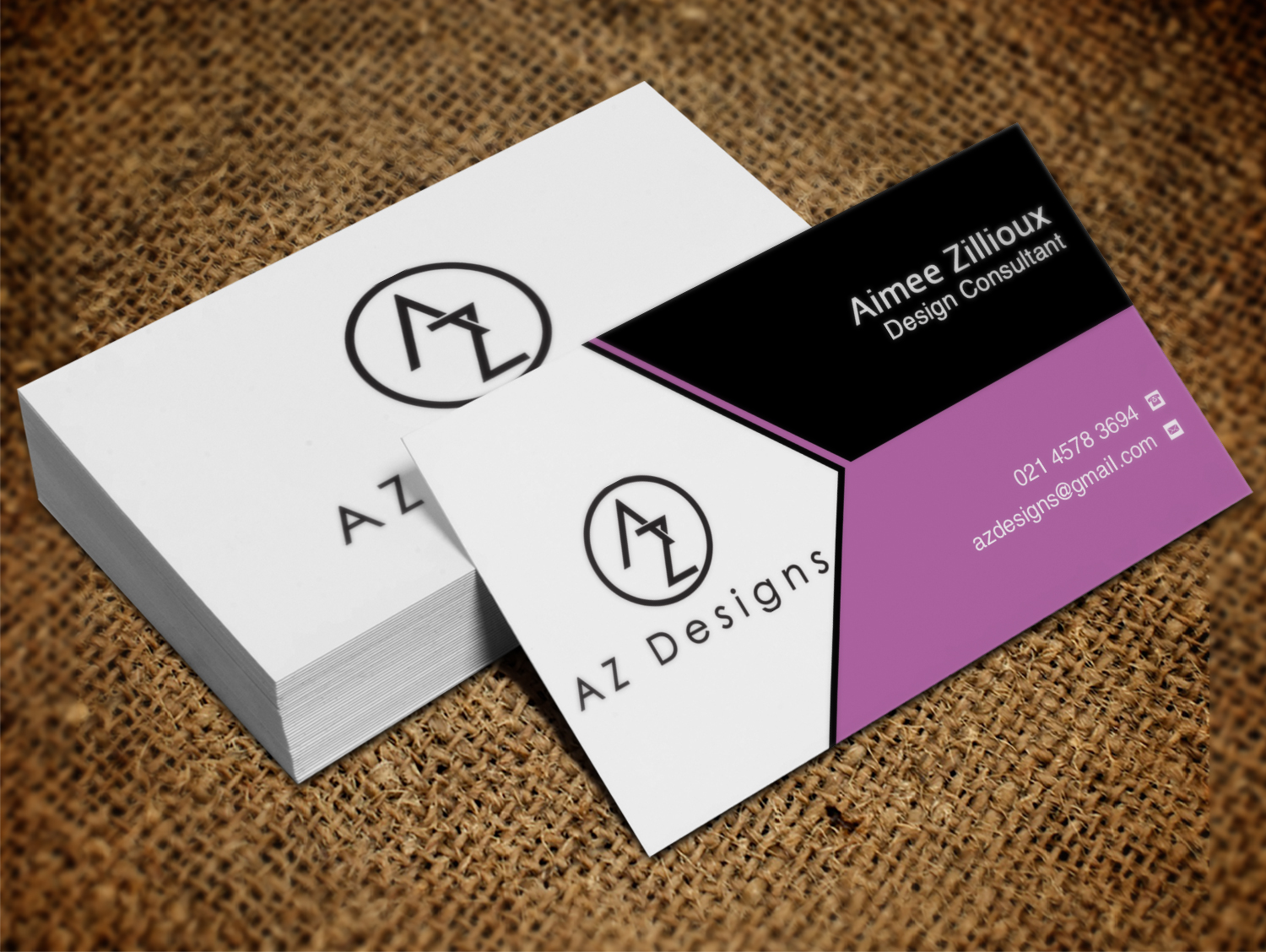 Business Card Design by Lanka Ama for AZ Designs | Design #10738755