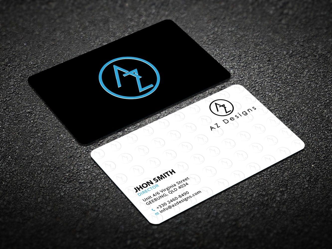 Business Card Design by Verified artistry (Design garden) for AZ Designs | Design #10751100