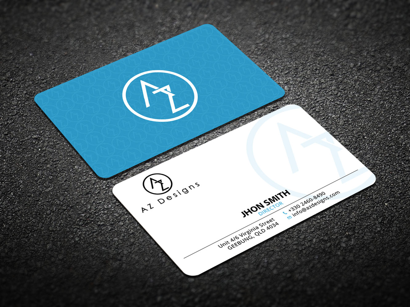 Business Card Design by Verified artistry (Design garden) for AZ Designs | Design #10751113
