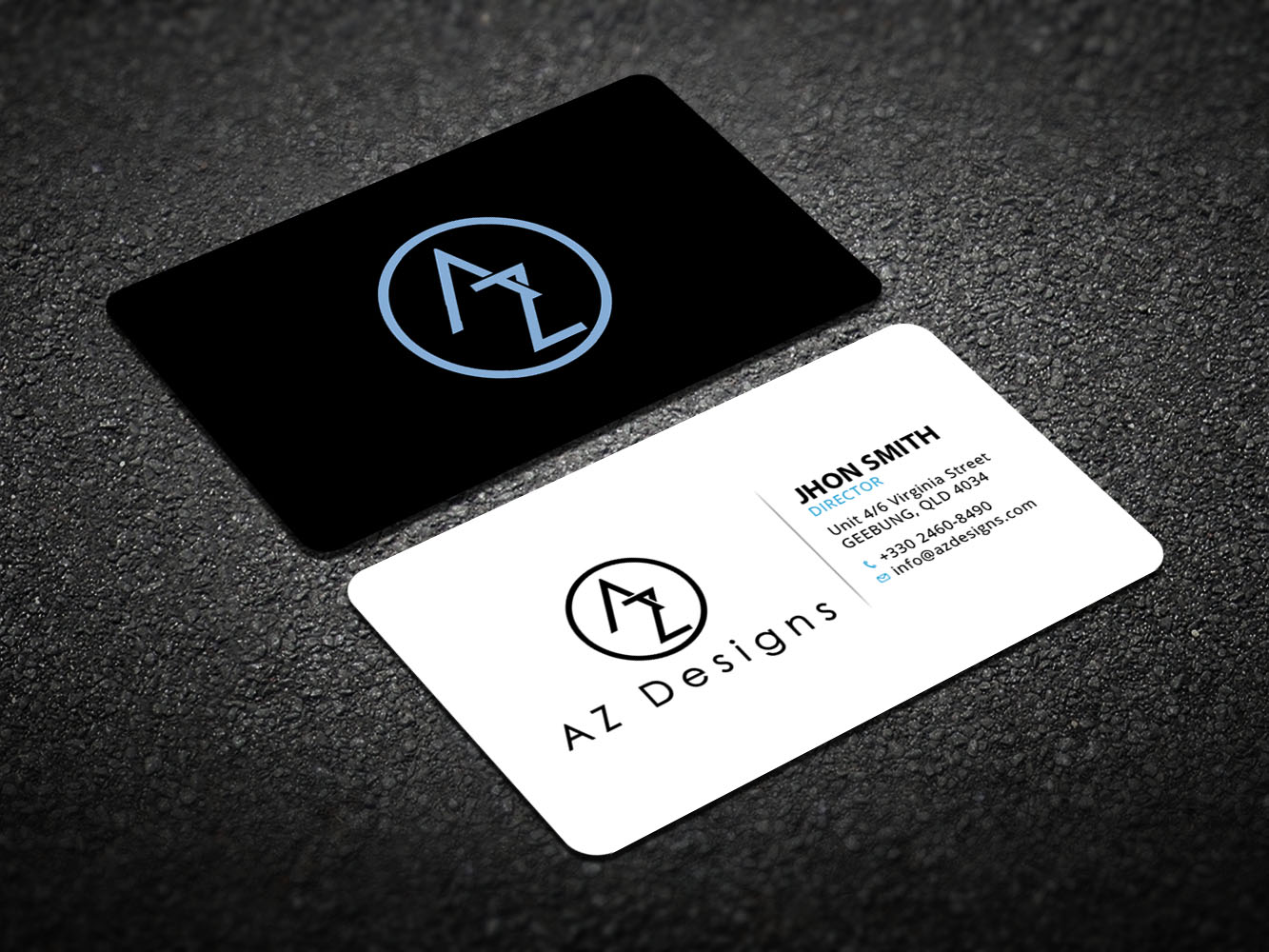 Visitenkarten-Design von Verified artistry (Design garden) für AZ Designs | Design #10751122