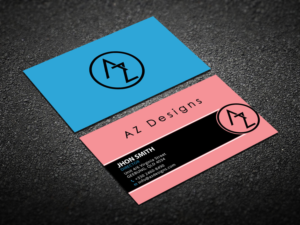 Visitenkarten-Design von Verified artistry (Design garden) für AZ Designs | Design: #10751137